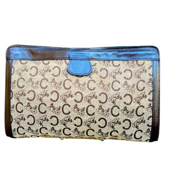 Celine Macadam Canvas and Leather‎ Clutch / Makeup Case EUC - Picture 1 of 12